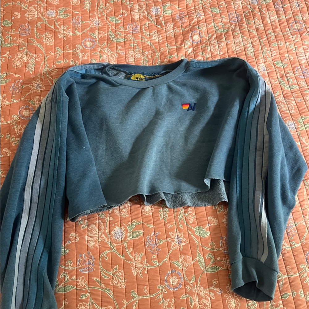 Aviator nation cropped sweatshirt